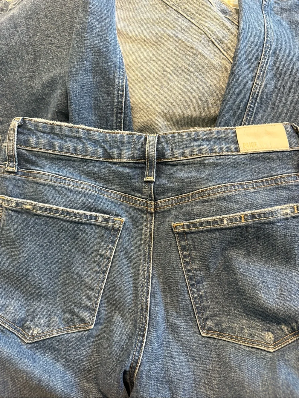 PAIGE Wide Leg High-Rise Blue Women's Jeans - Picture 9 of 13